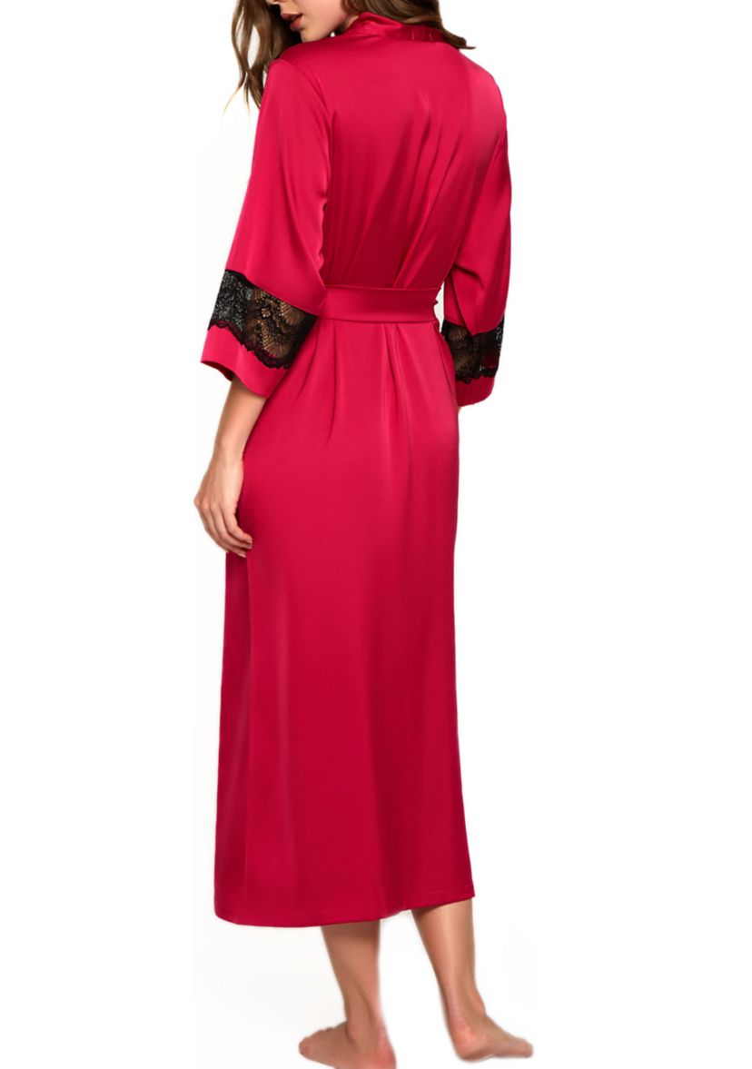 Long Sleeve Satin Long Robe