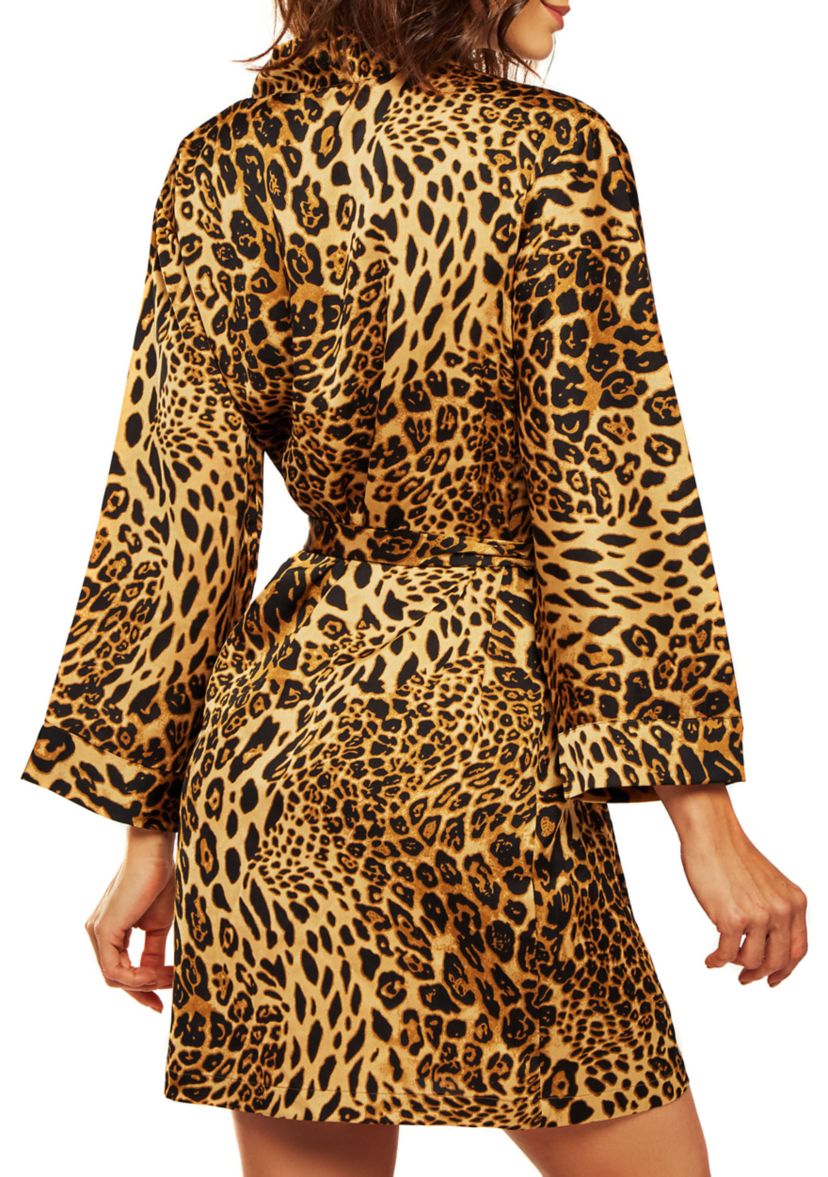 Jada Leopard Satin Robe