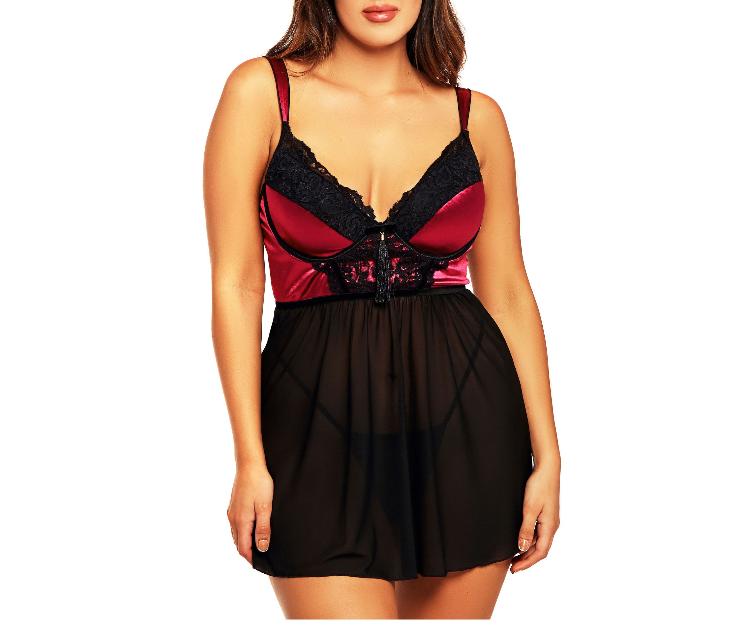 Plus Size Tatiana Tassel Babydoll Set
