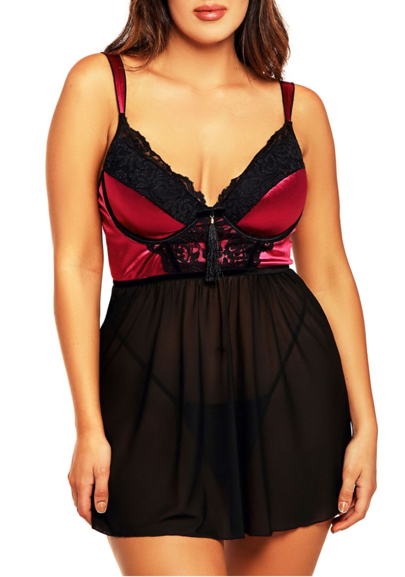 Plus Size Tatiana Tassel Babydoll Set