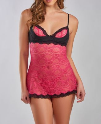 Peyton Underwire Stretch Lace Chemise and Panty Set