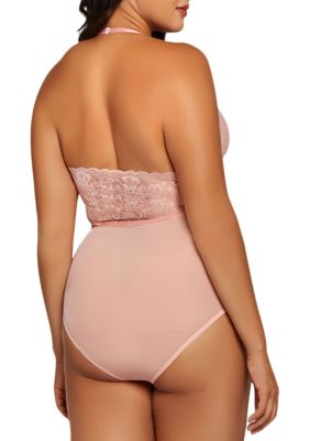 Plus Camilla Soft Lace Halter Teddy