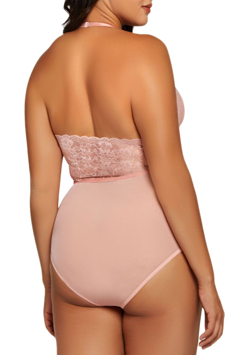 Plus Size Camilla Soft Lace Halter Teddy