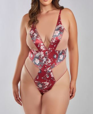 Sahe Plus Micro Floral and Soft Mesh Teddy