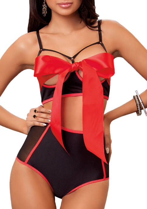 iCollection Rochelle 2 Piece Bow Bra and Panty