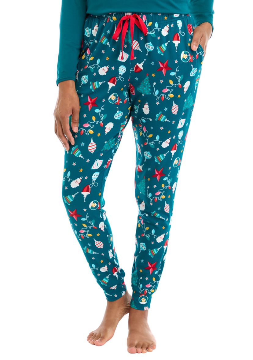 Womens Holiday Lights Joggers