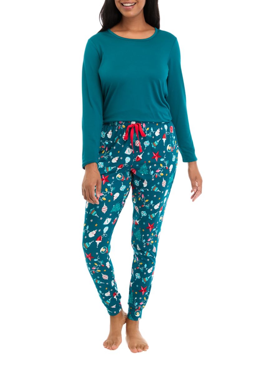 Womens Holiday Lights Joggers