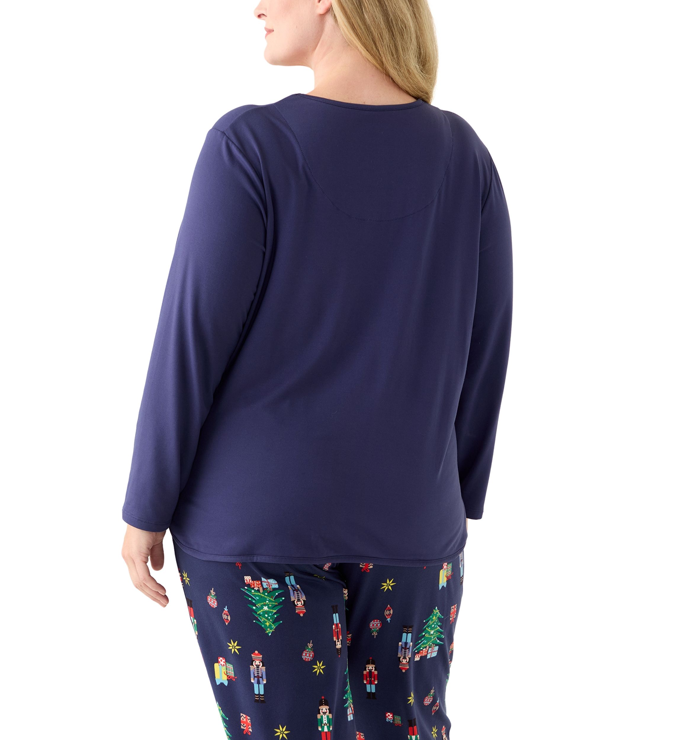 Plus Size Long Sleeve Pajama Top