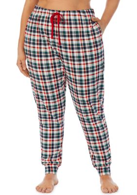 Women's Plus Size Print Flannel Pajama Pants