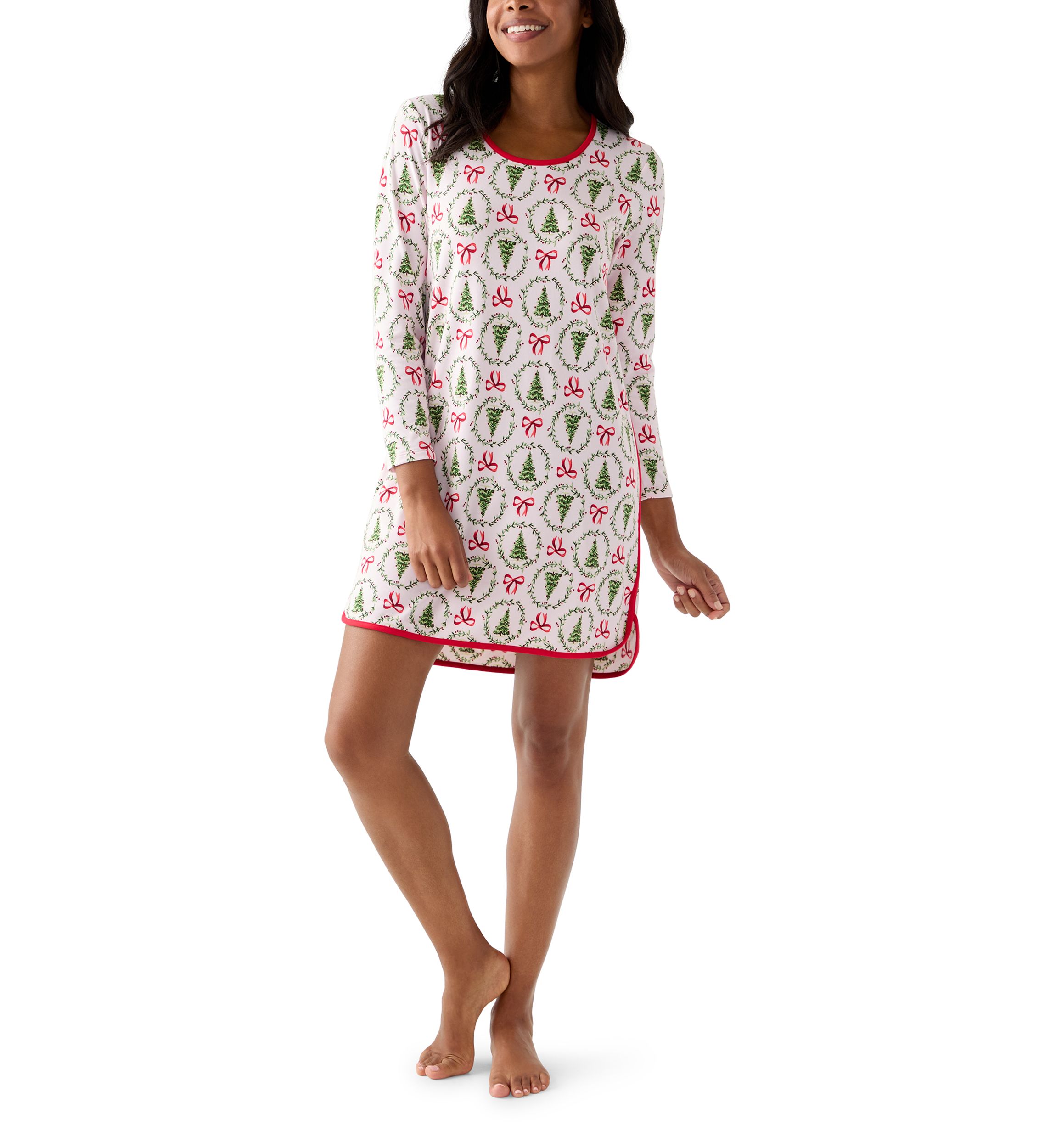 Womens Bow & Wreath Nightgown