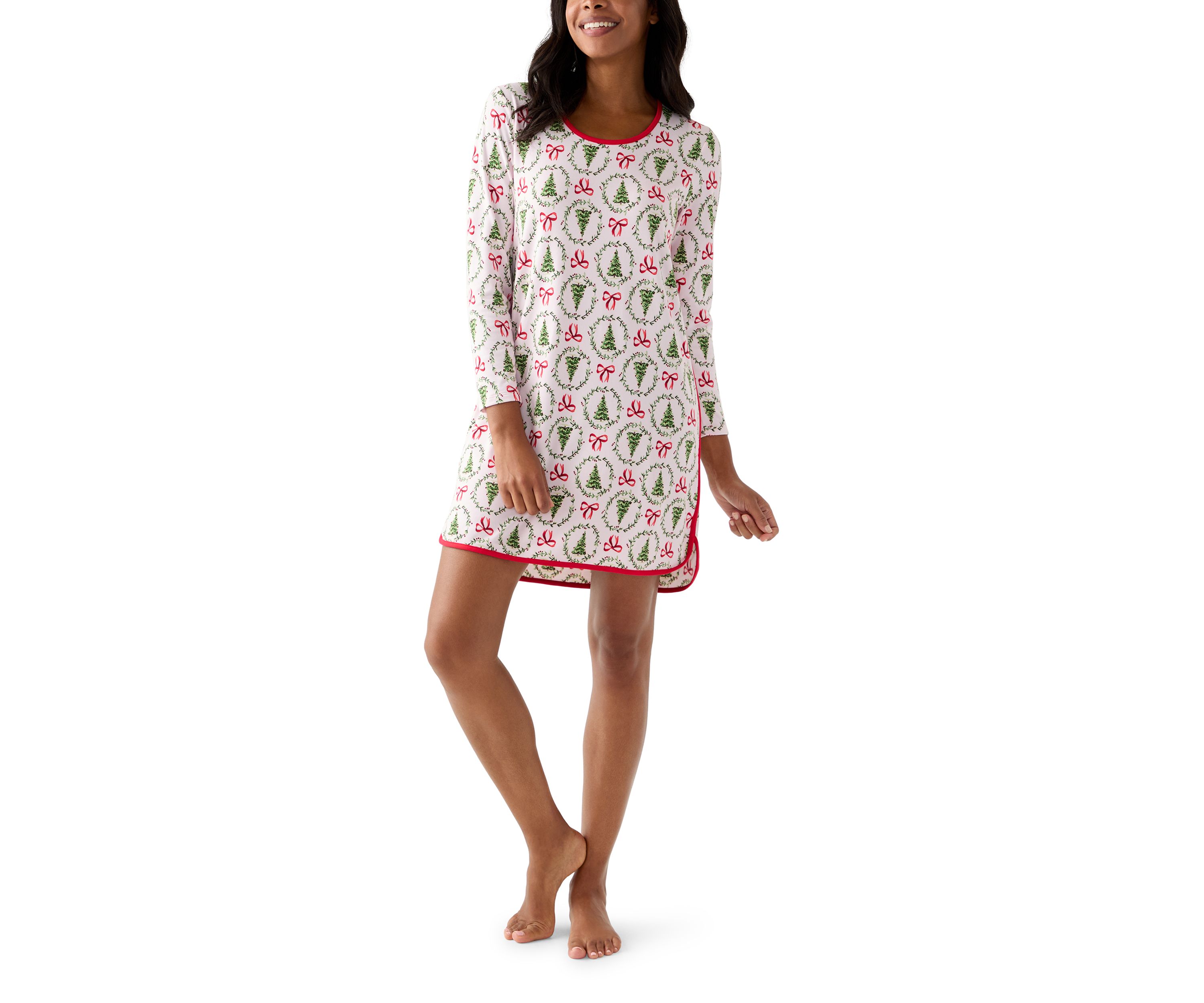 Womens Bow & Wreath Nightgown
