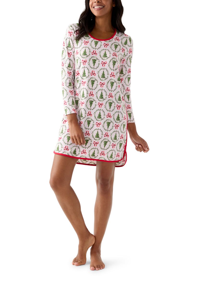 Womens Bow & Wreath Nightgown
