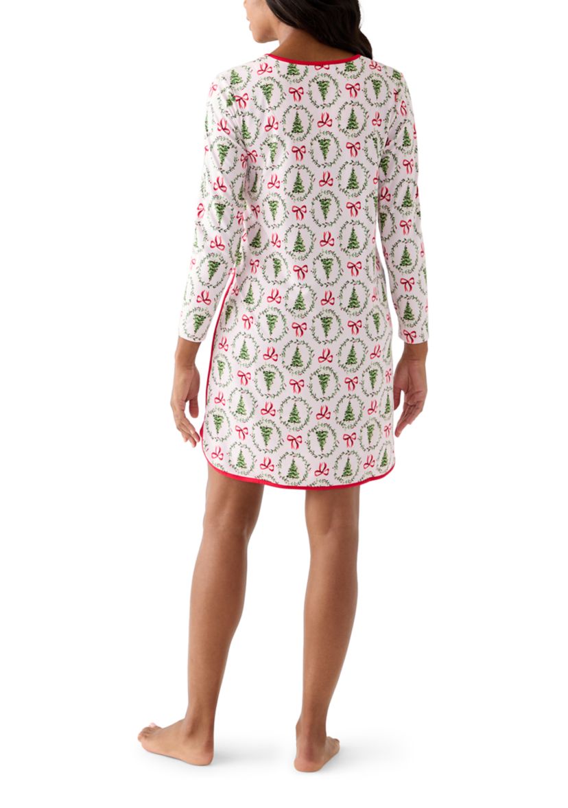 Womens Bow & Wreath Nightgown