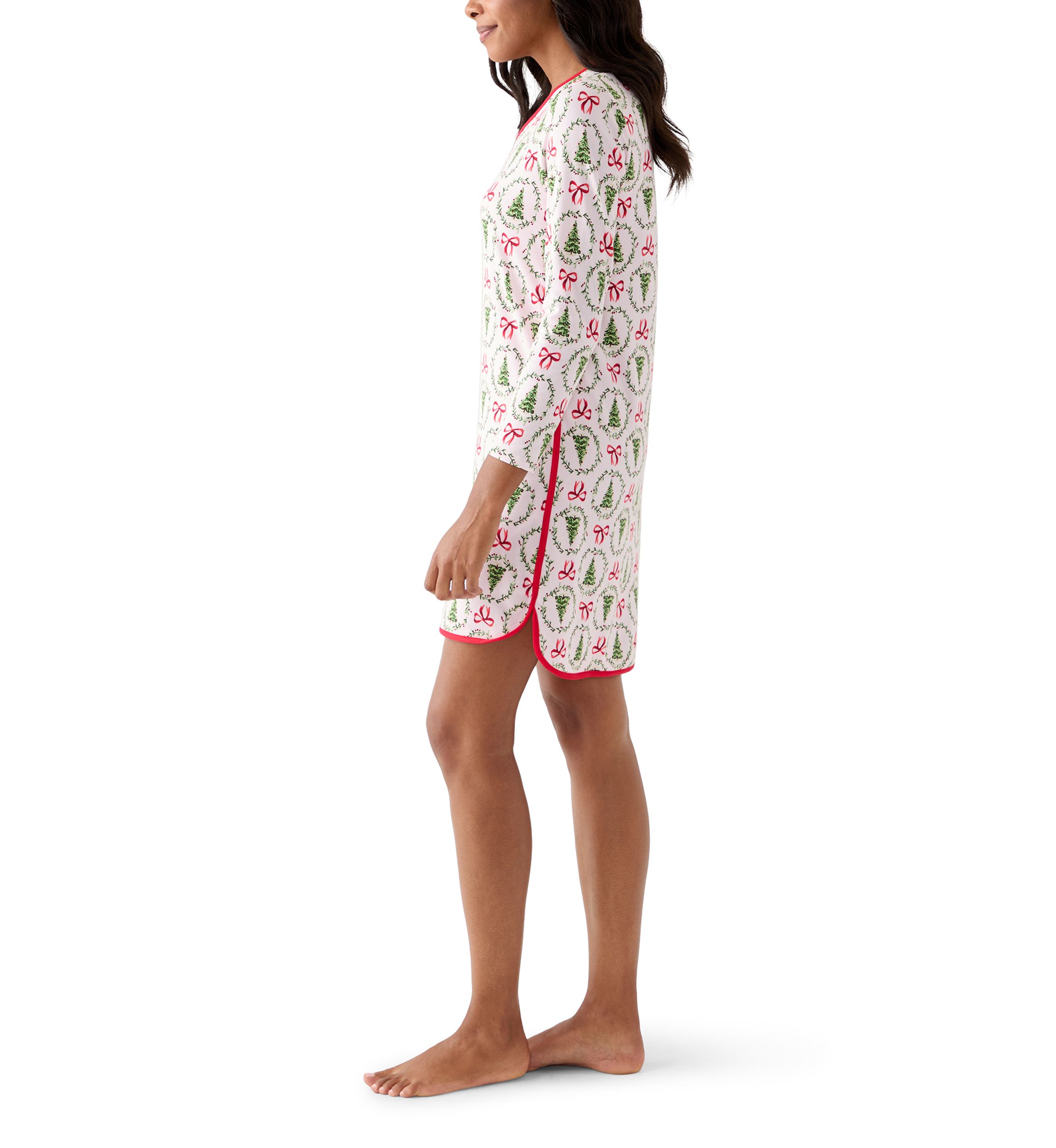 Womens Bow & Wreath Nightgown