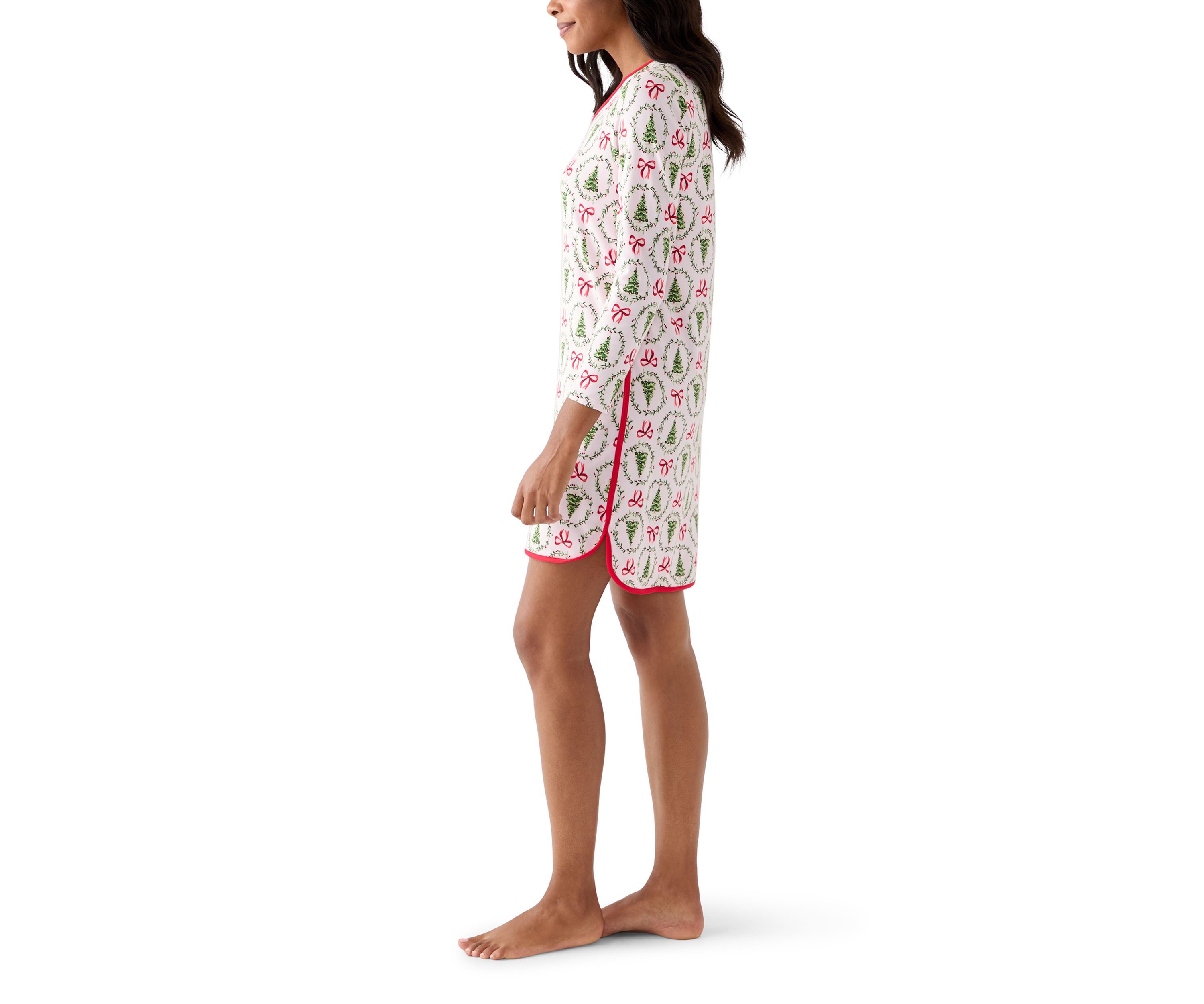 Womens Bow & Wreath Nightgown