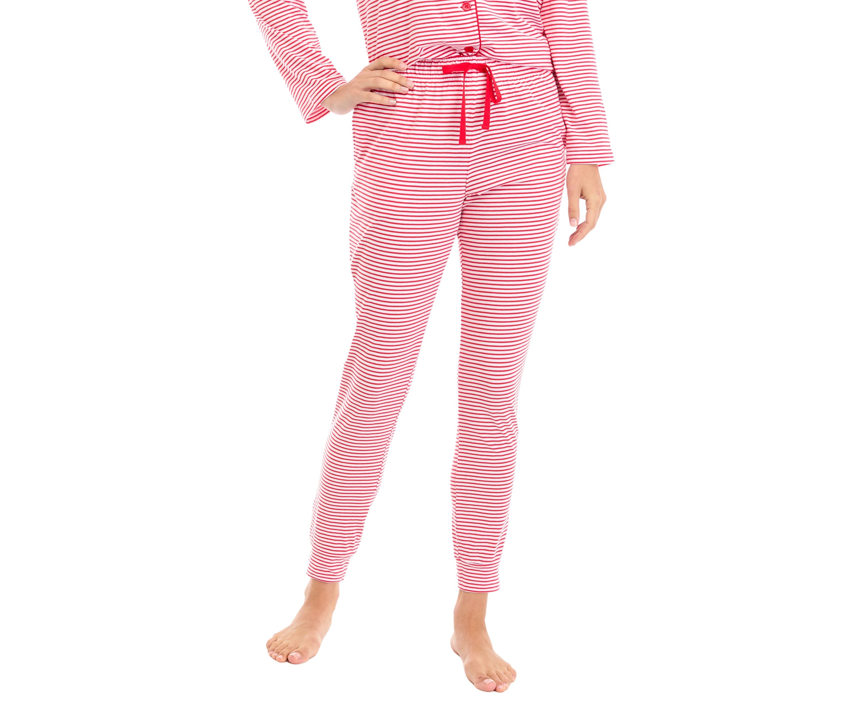 Womens Red Stripe Pajama Pants