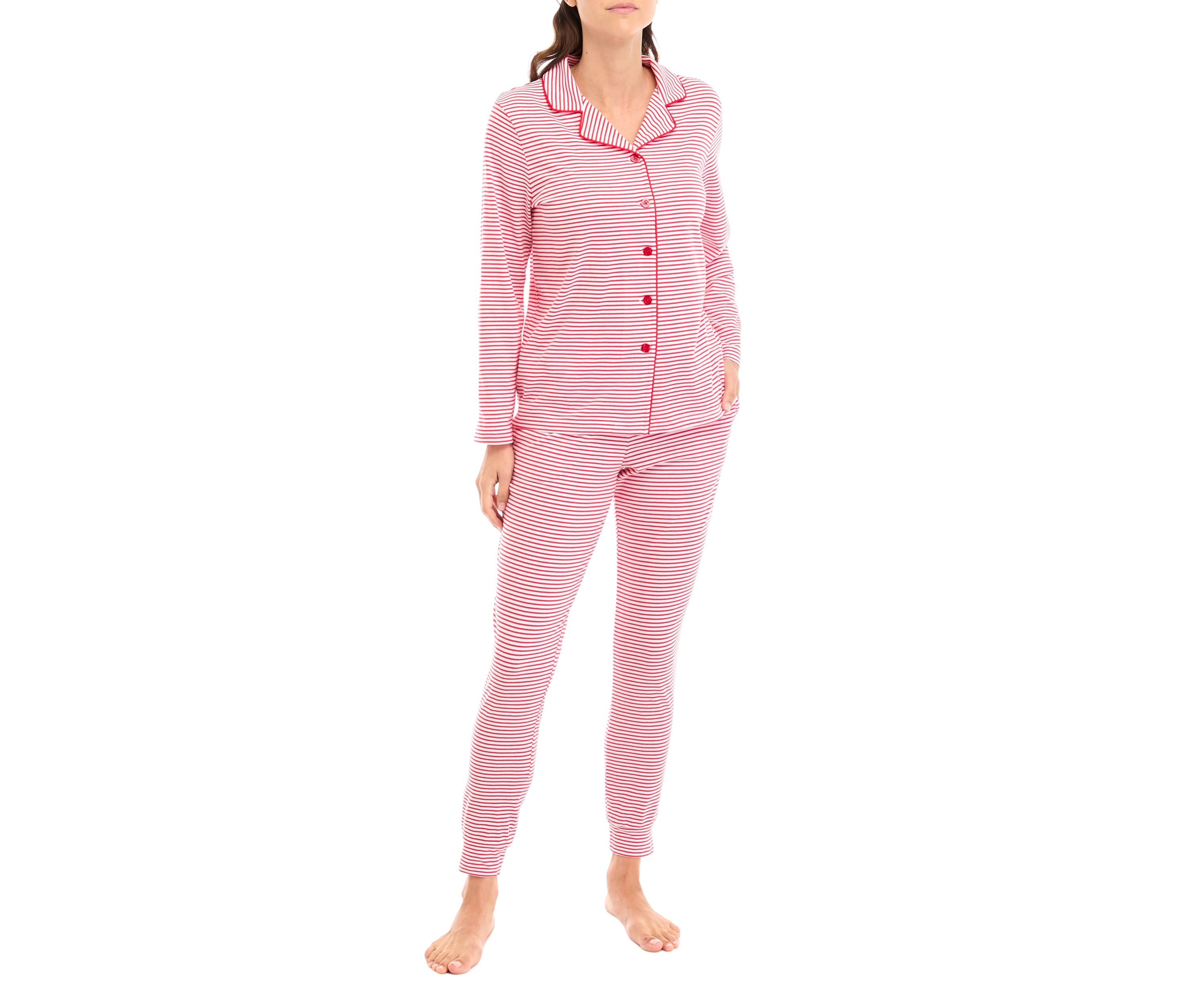 Womens Red Stripe Pajama Pants
