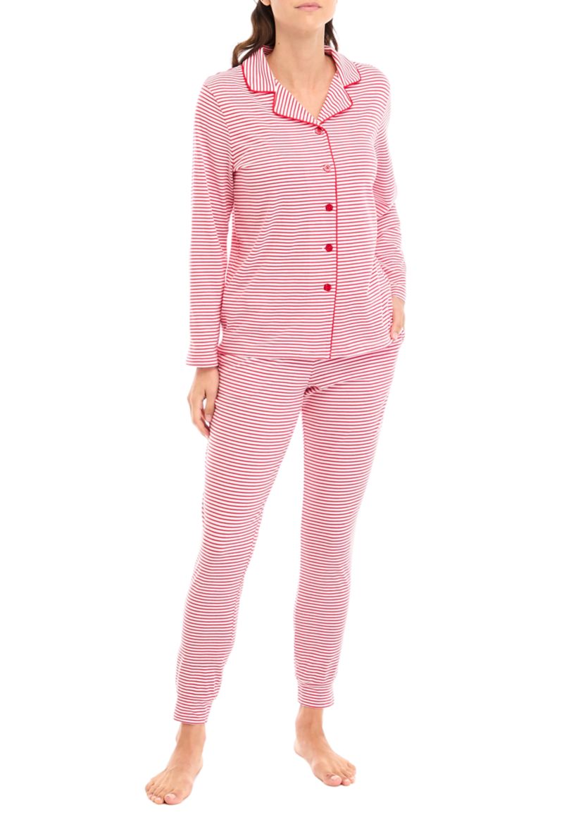 Womens Red Stripe Pajama Pants