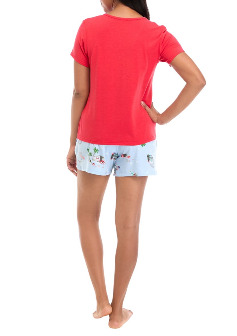 Womens Holiday Shopping Solid Short Sleeve Top