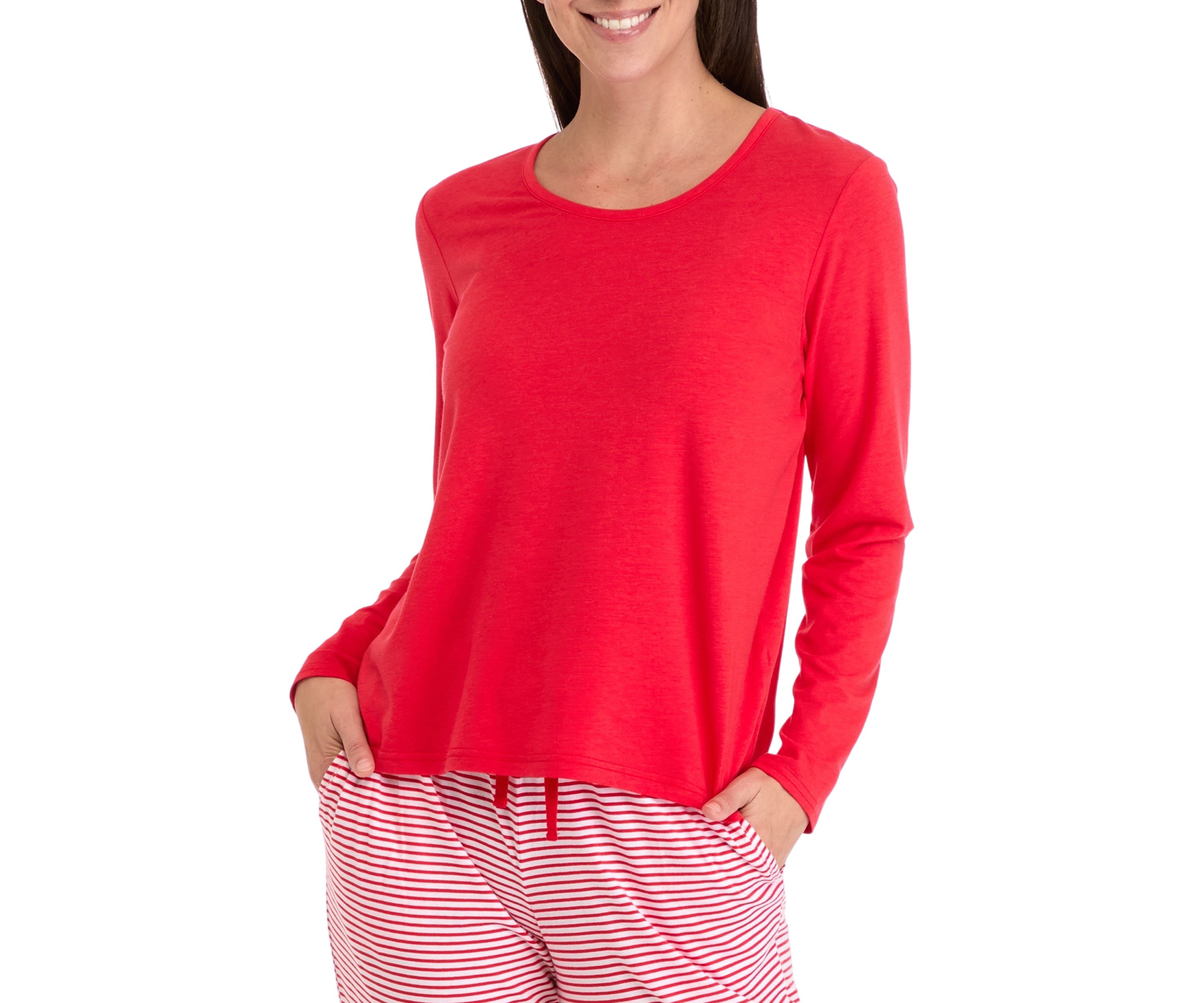 Womens Long Sleeve Pajama Top