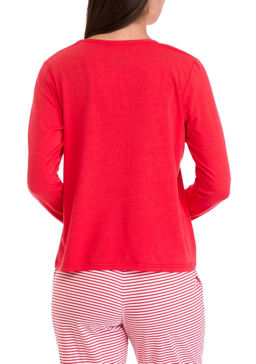 Womens Long Sleeve Pajama Top