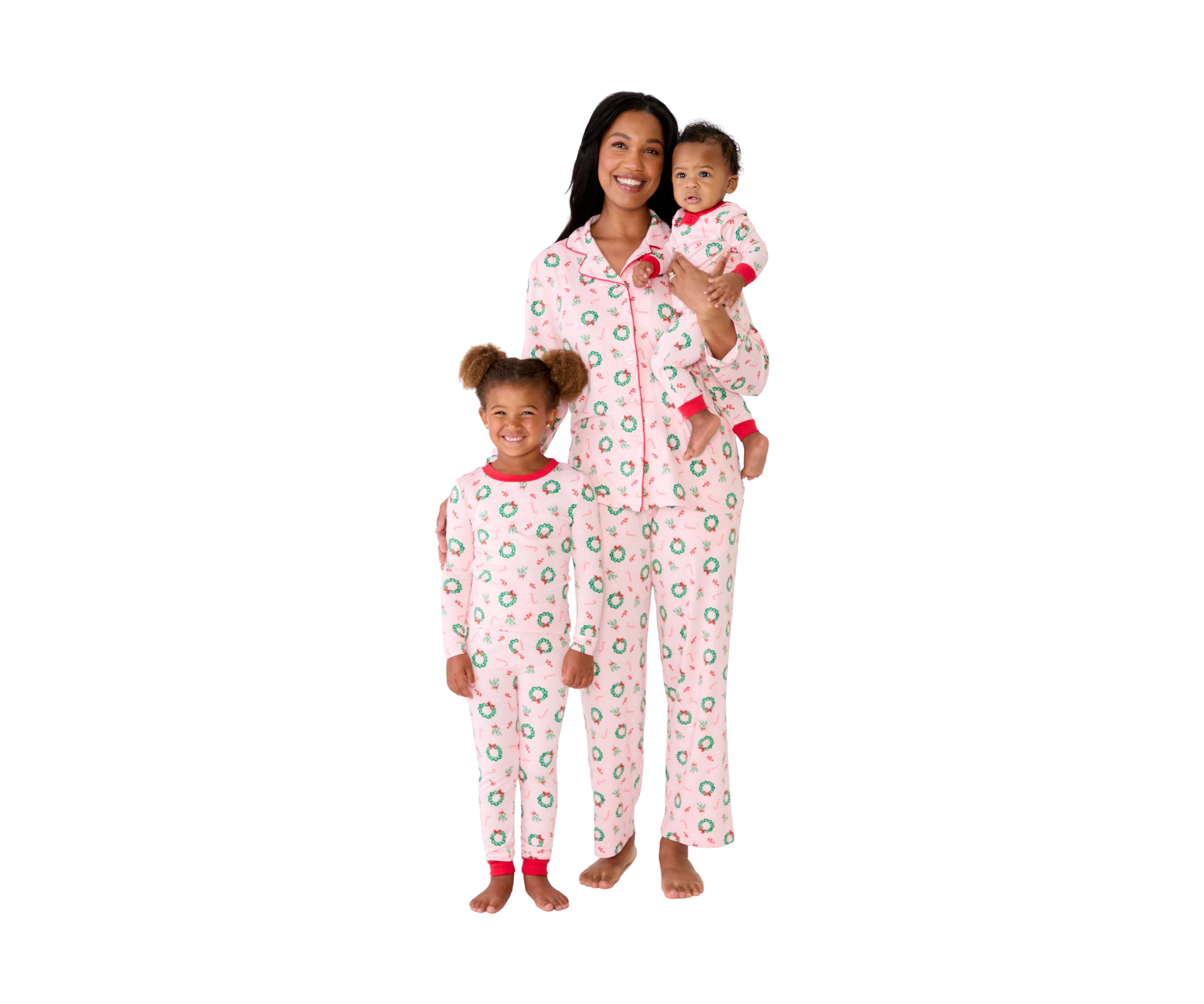 Womens Holiday Wreaths Long Sleeve Nightgown