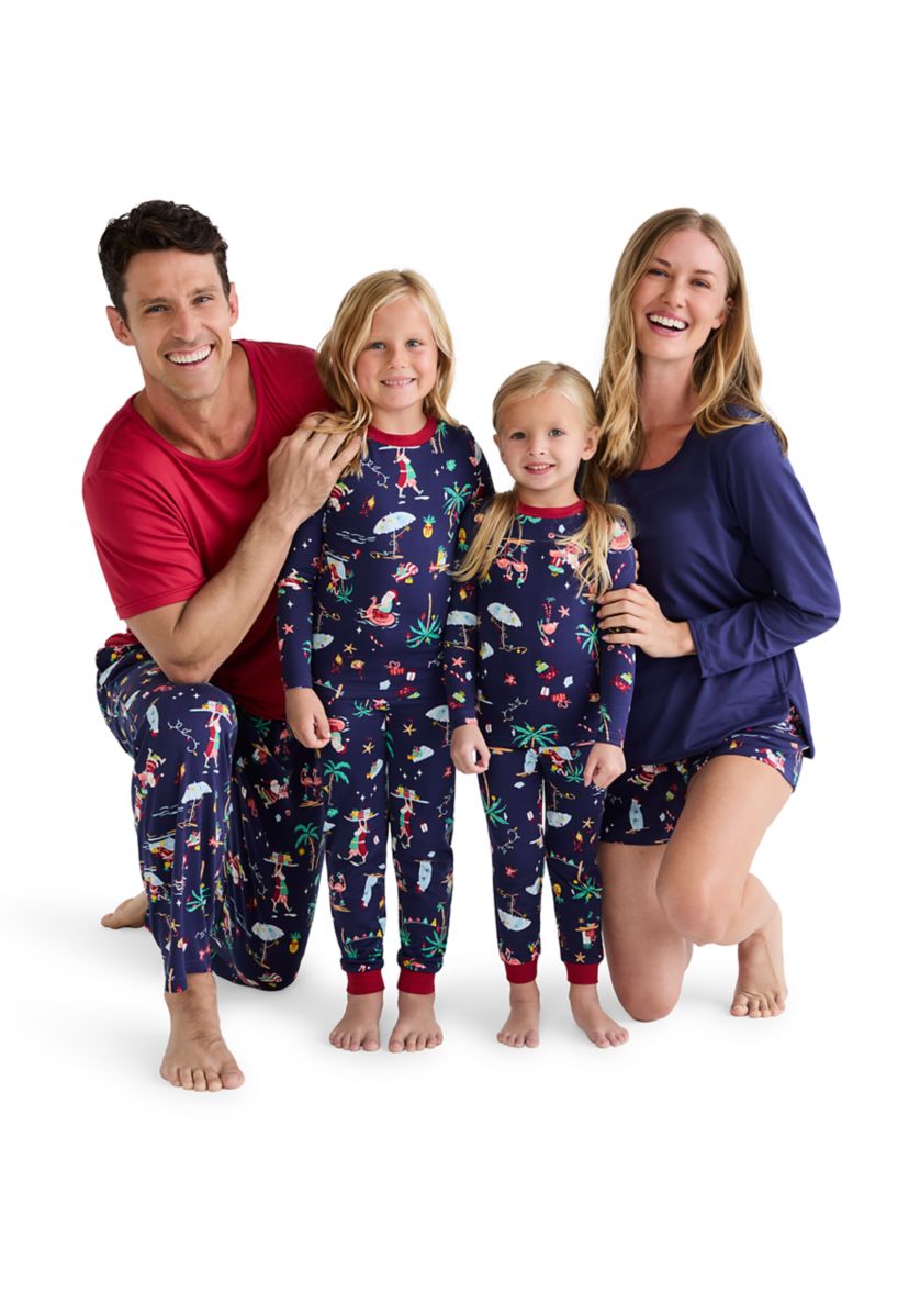 Plus Size Beachy Christmas Jogger Pajama Pants