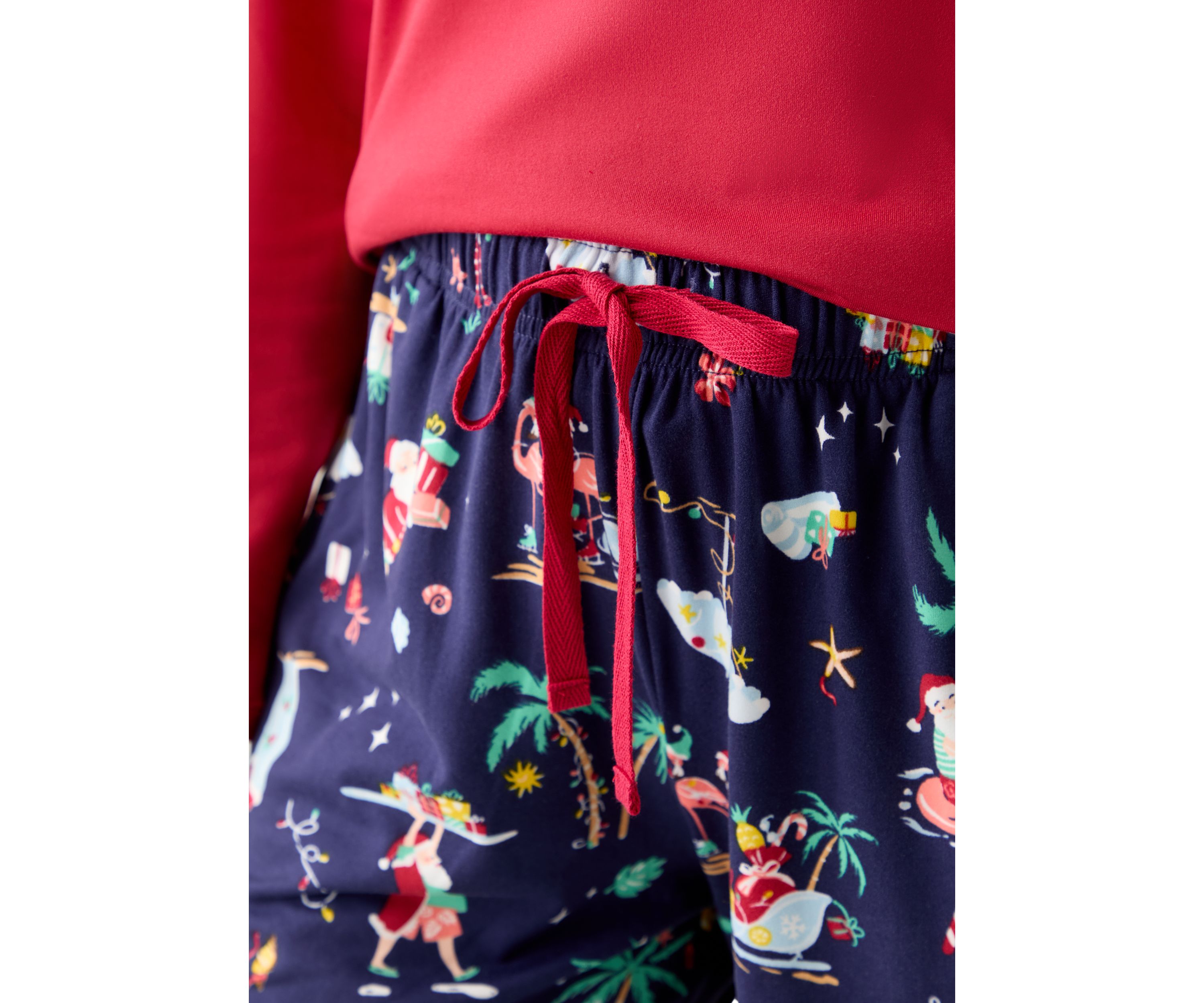 Womens Beachy Christmas Jogger Pajama Pants