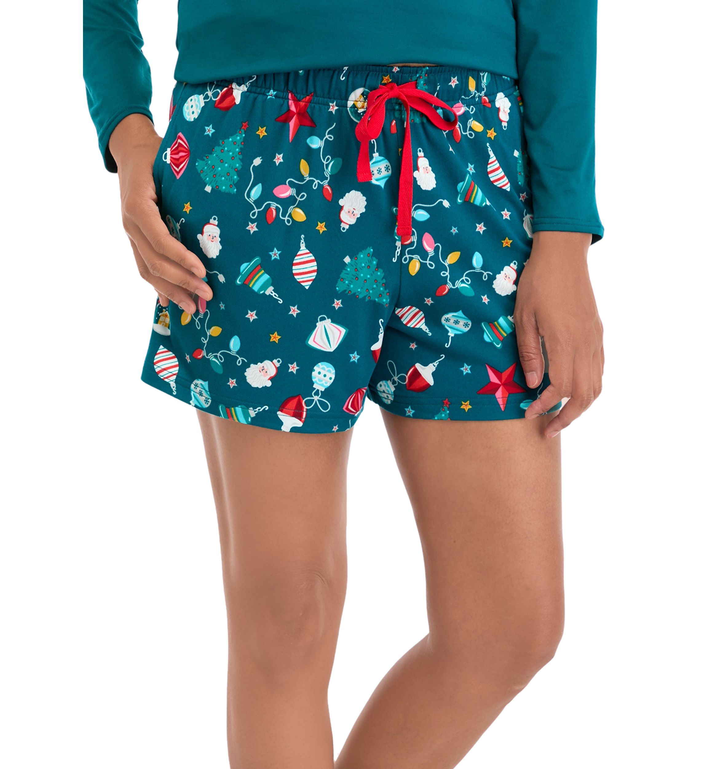 Womens Holiday Lights Shorts