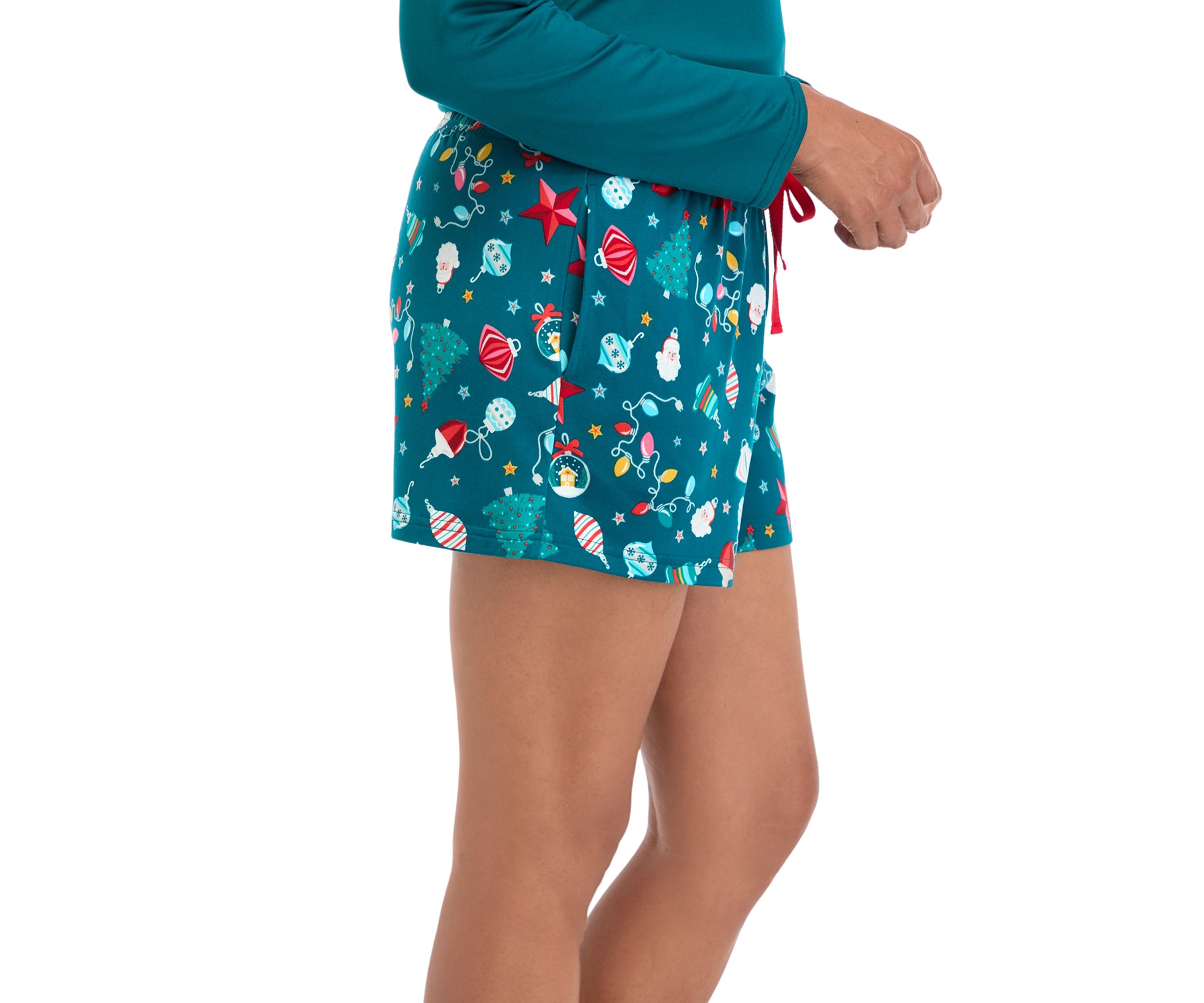 Womens Holiday Lights Shorts