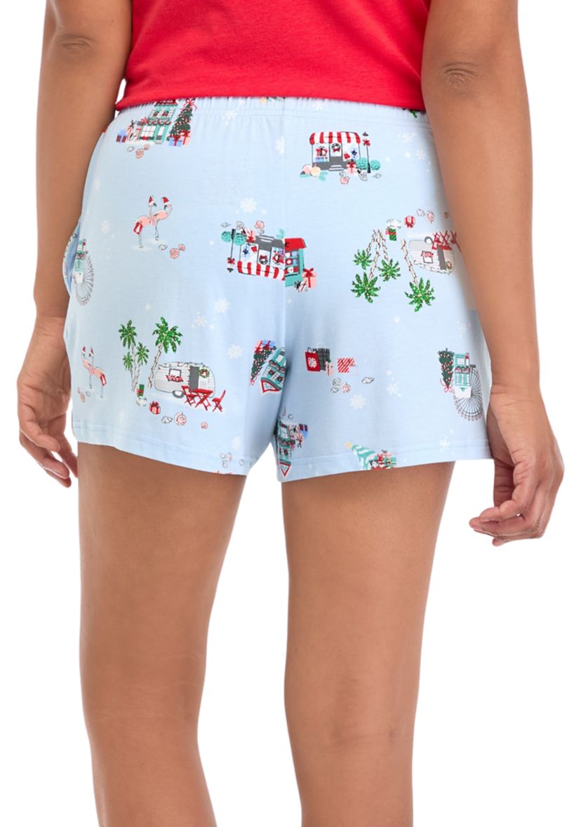 Womens Holiday Shopping Pajama Shorts