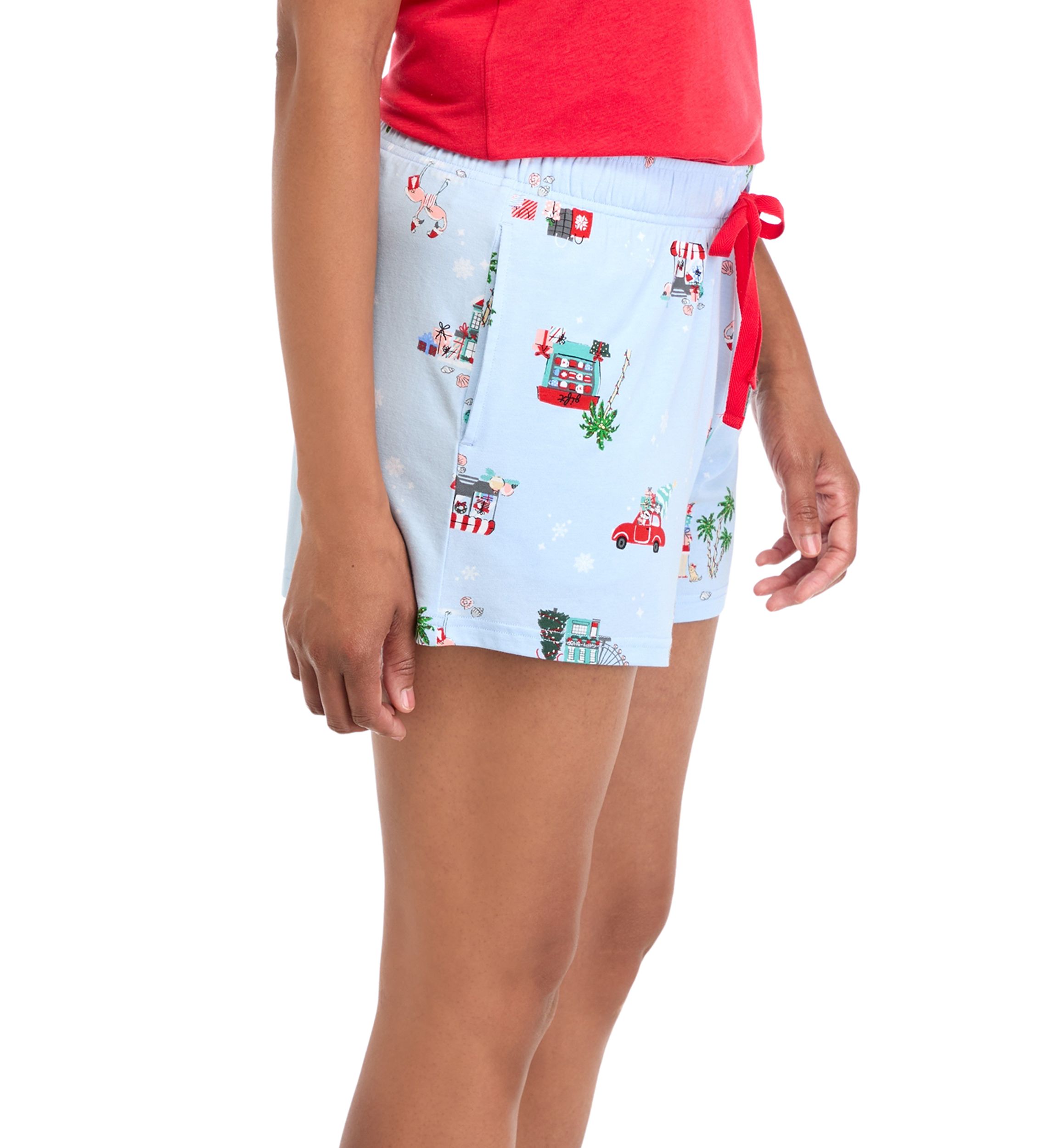 Womens Holiday Shopping Pajama Shorts
