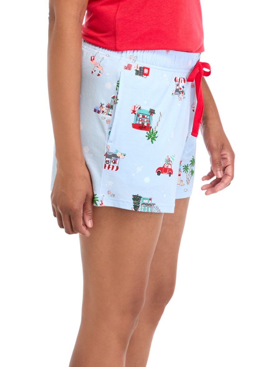 Womens Holiday Shopping Pajama Shorts