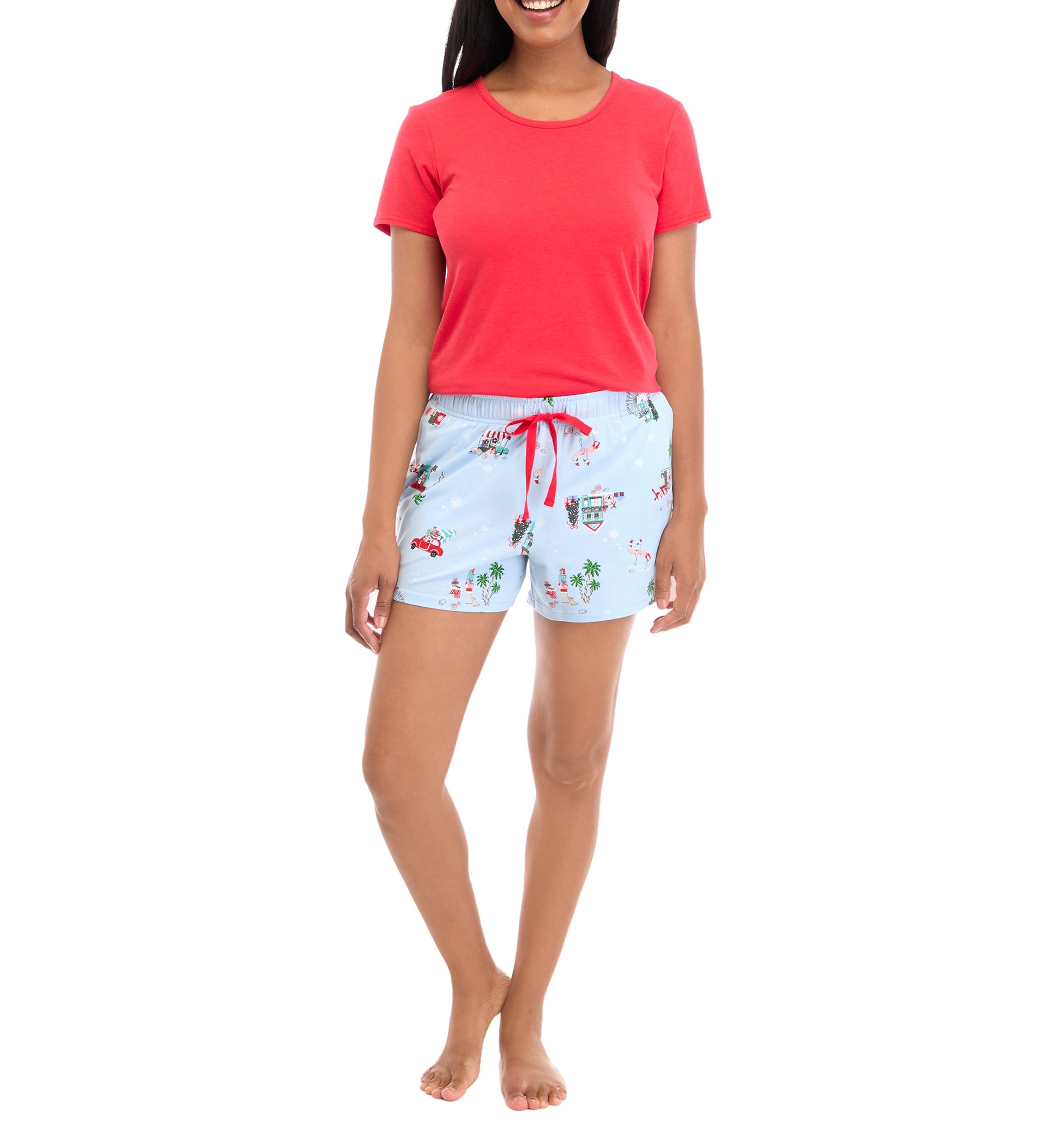 Womens Holiday Shopping Pajama Shorts