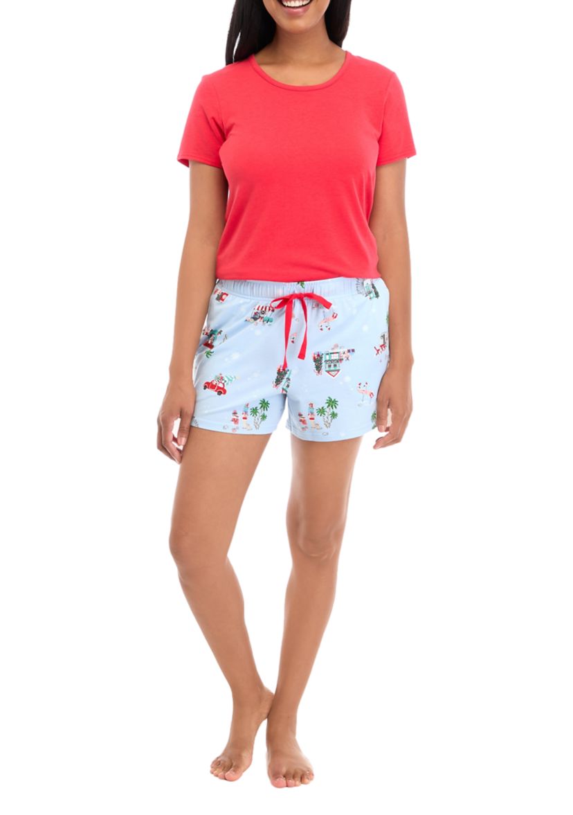Womens Holiday Shopping Pajama Shorts