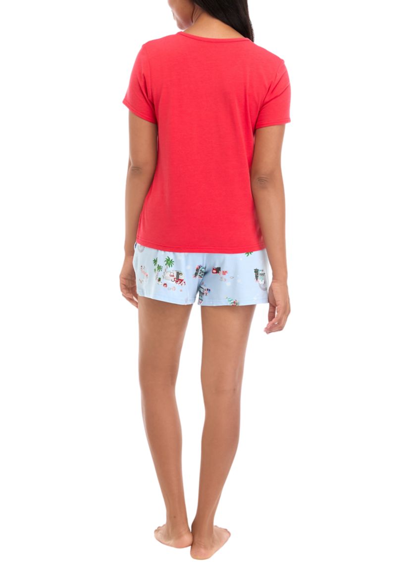 Womens Holiday Shopping Pajama Shorts