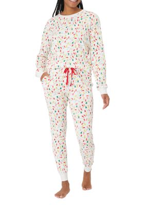 PAJAMARAMA Christmas Lights Pajama Set Mom belk