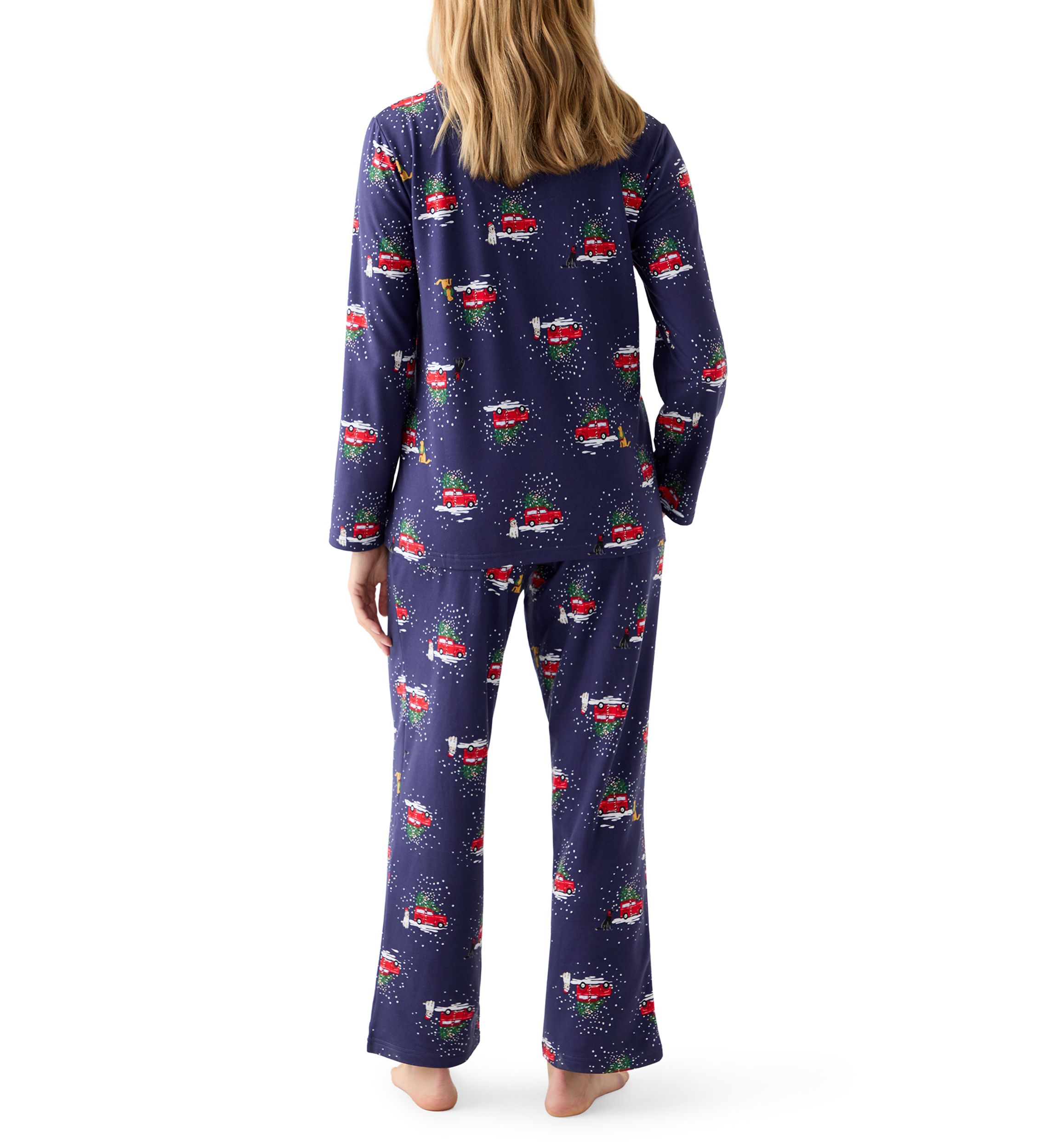 Womens Holiday Heritage Notch Pajama Set 