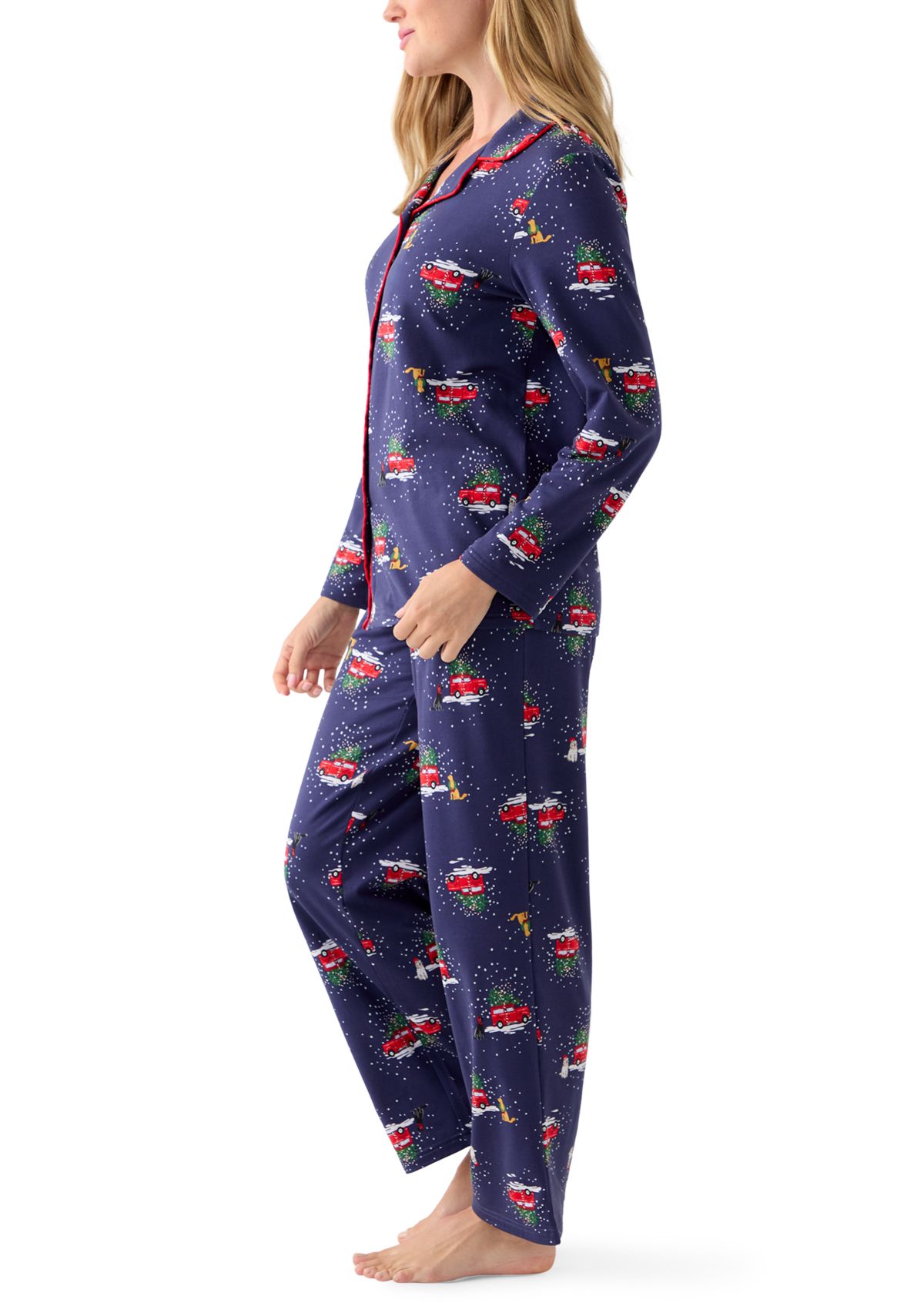 Womens Holiday Heritage Notch Pajama Set 