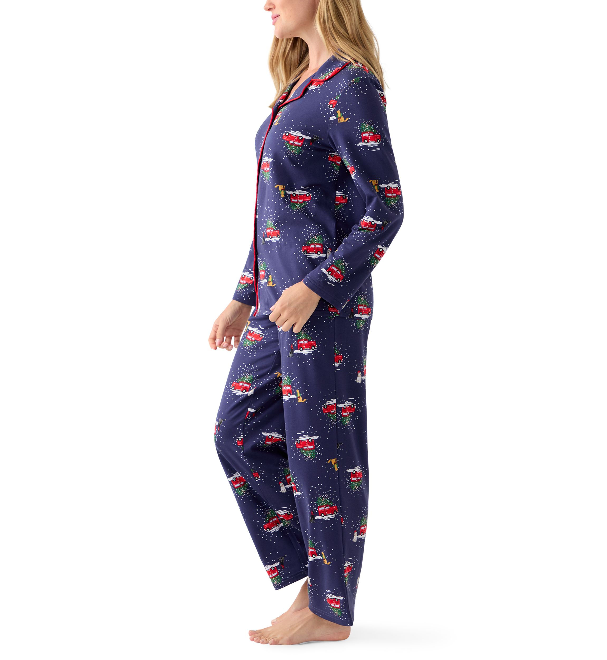 Womens Holiday Heritage Notch Pajama Set 