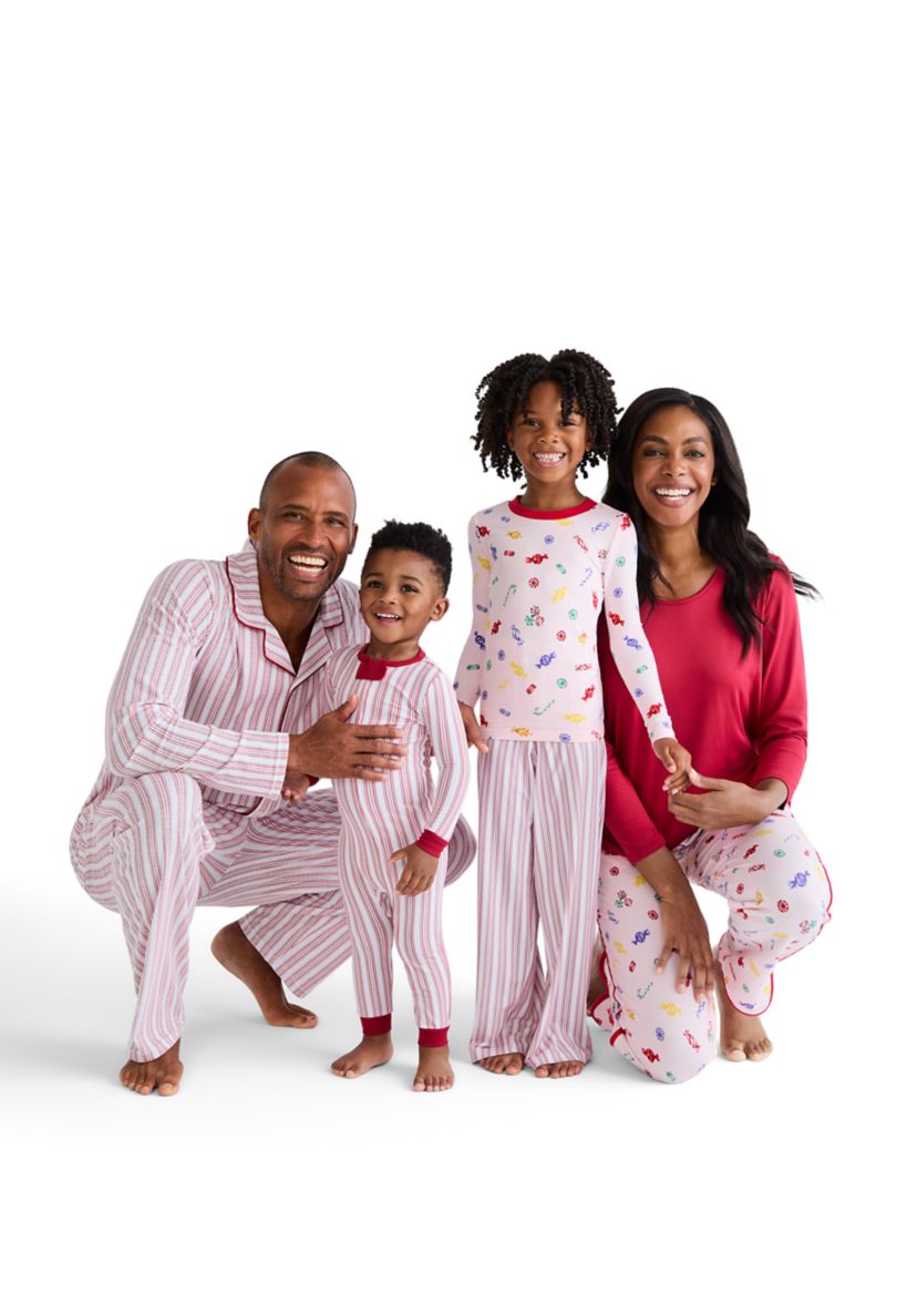 Womens Red Stripe Pajama Set