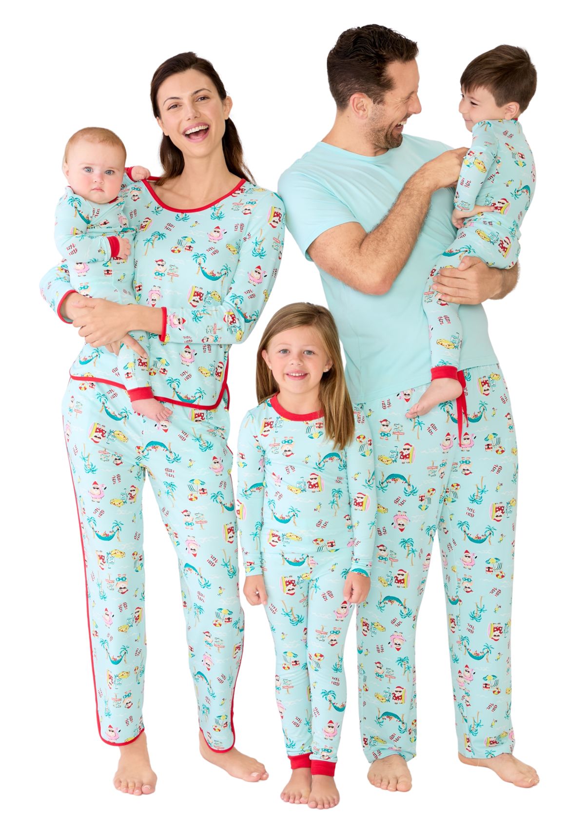 Womens Beachy Christmas Pajama Set