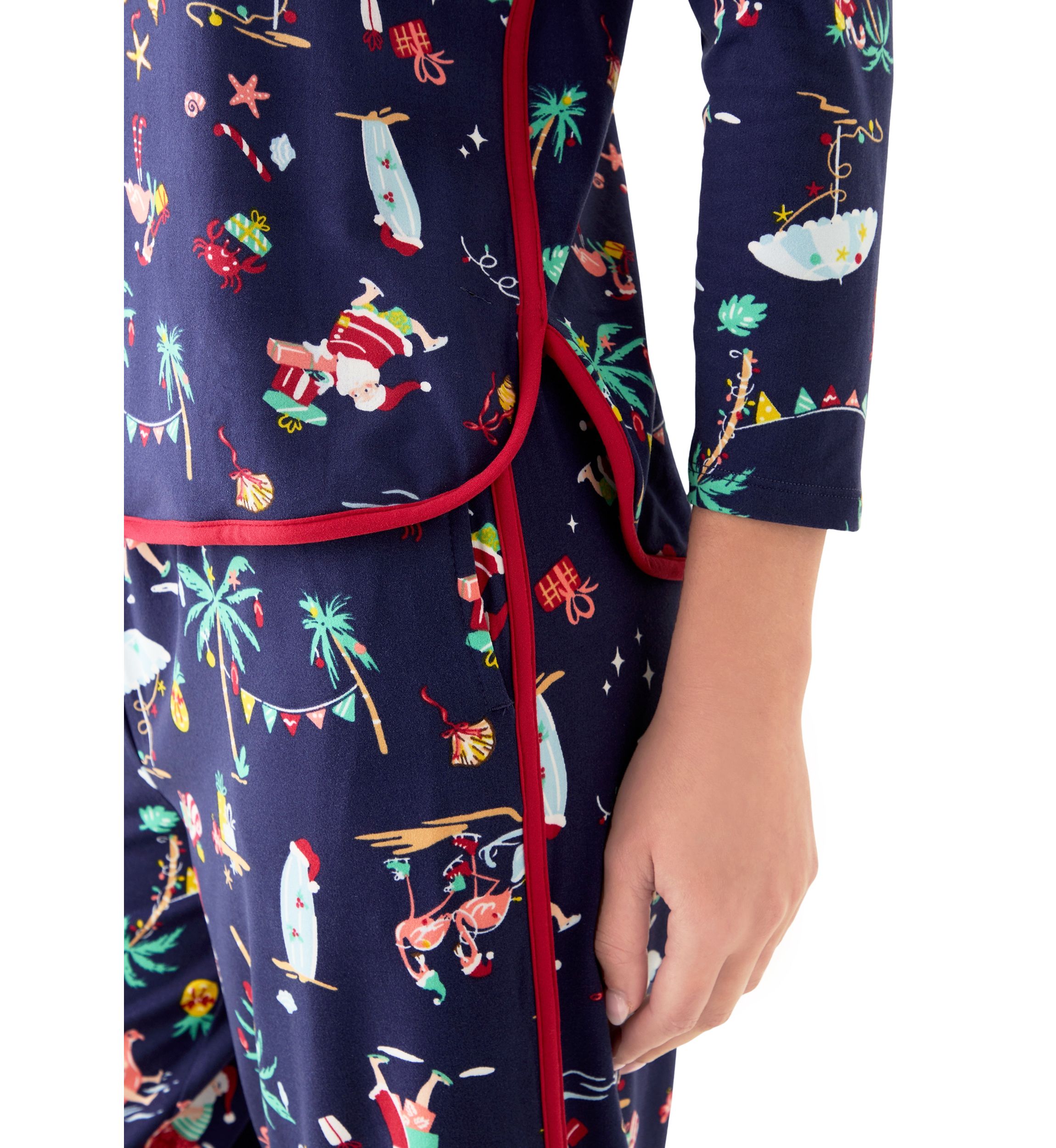 Womens Beachy Christmas Pajama Set