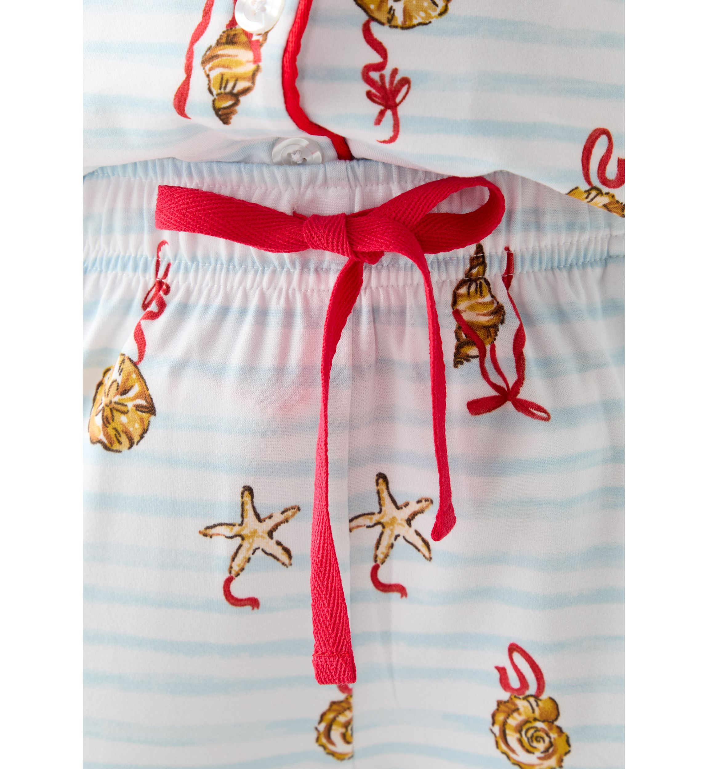 Women’s Shell Stripe Notch Pajama Set 