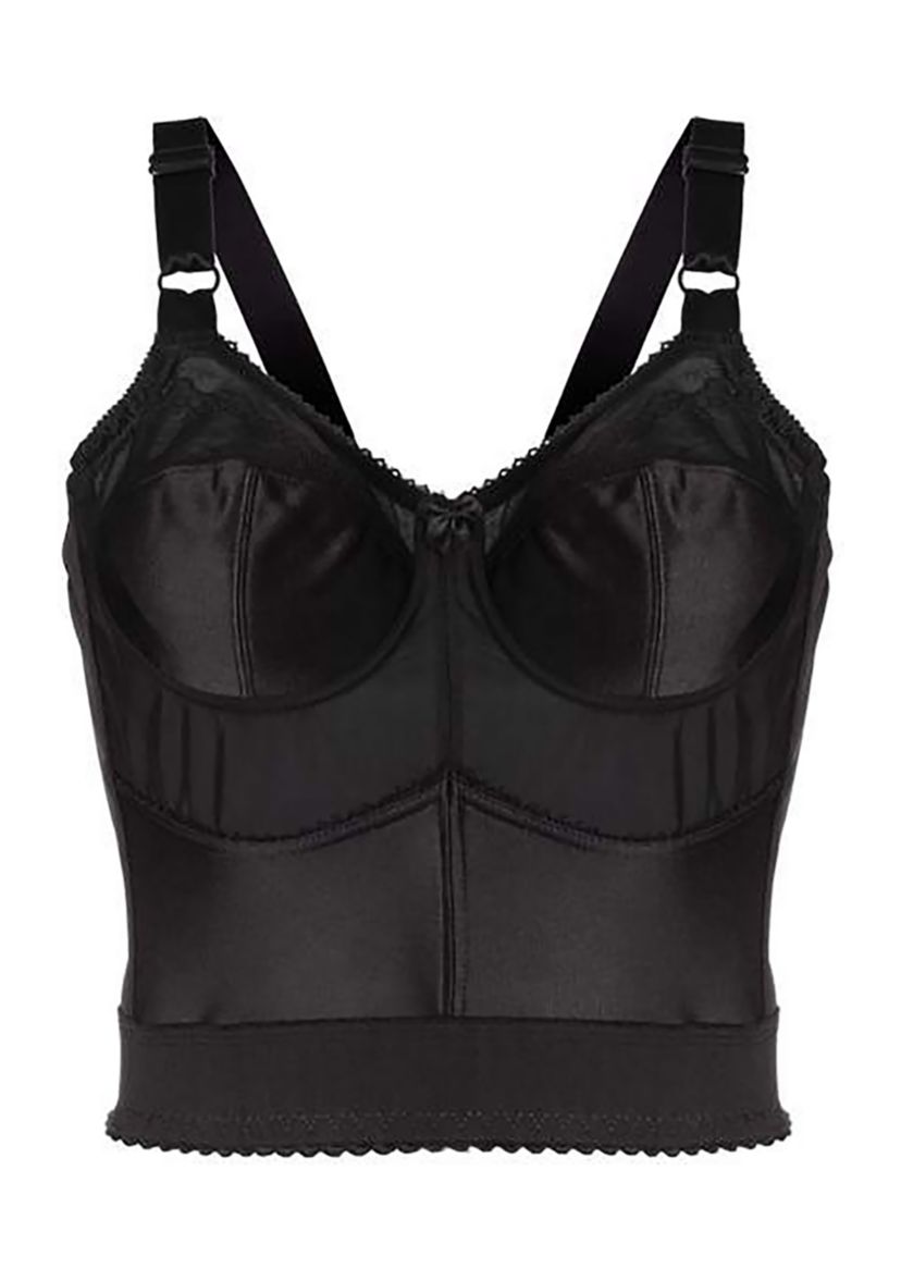 Embroidered Soft Cup Long Line Bra