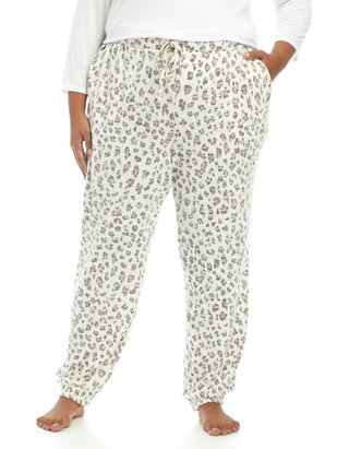 Love to Sleep Long Leg Star Print Womens Jogger Style Pyjama Bottoms Loungewear