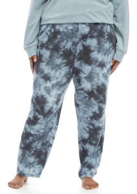 love, Fire Plus Size Waffle Knit Hacci Pajama Pants