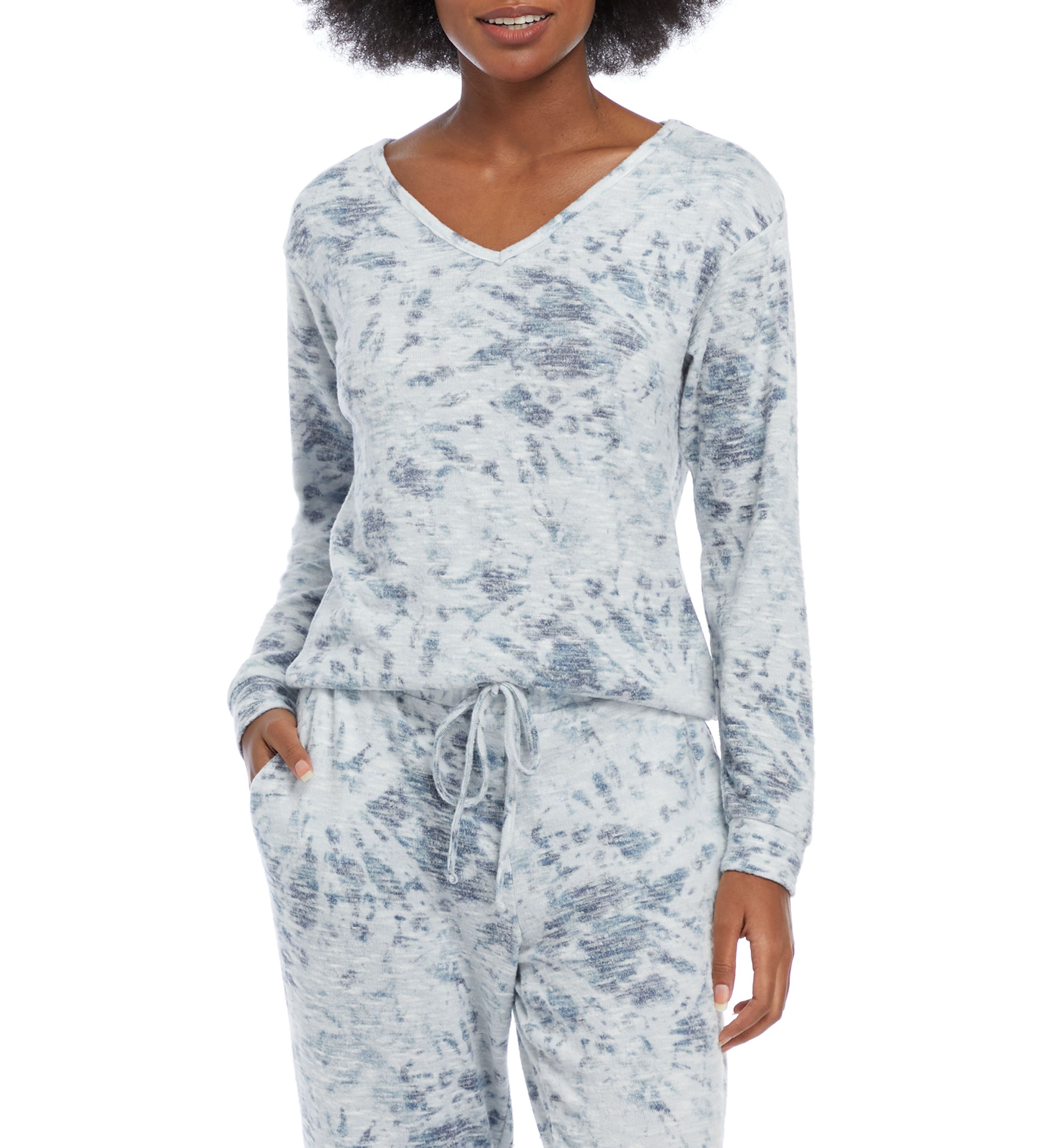 Slub Hacci Print Pajama Top