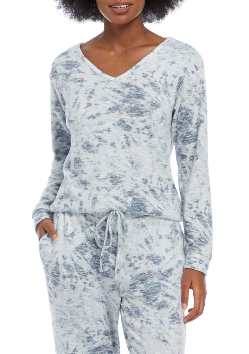 Slub Hacci Print Pajama Top