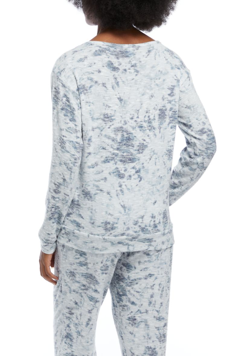 Slub Hacci Print Pajama Top